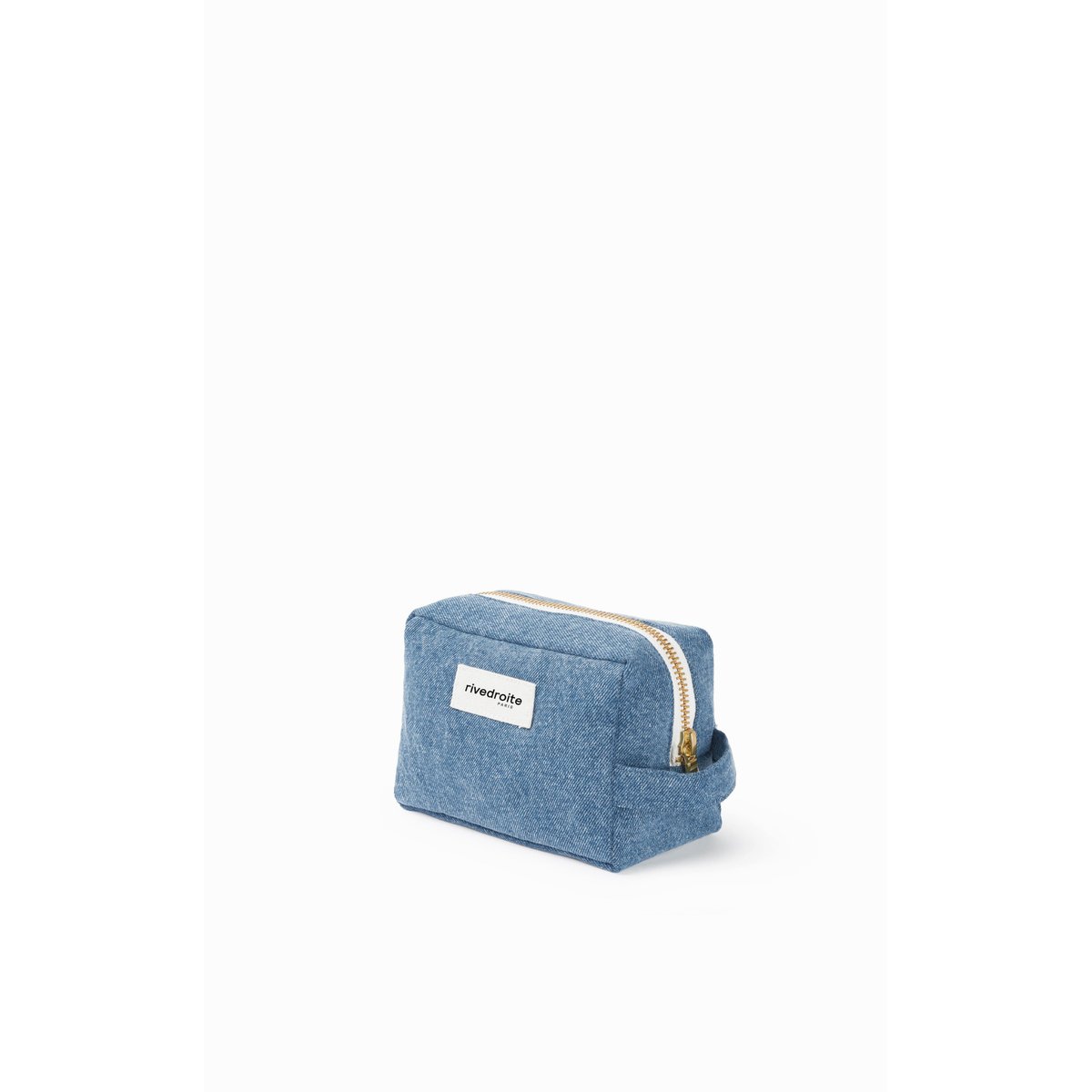 Trousse de toilette denim zippée TOURNELLES denim délavé, RIVEDROITE