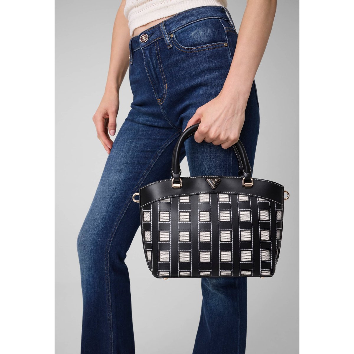 Sac Bandoulière Frankie noir, GUESS