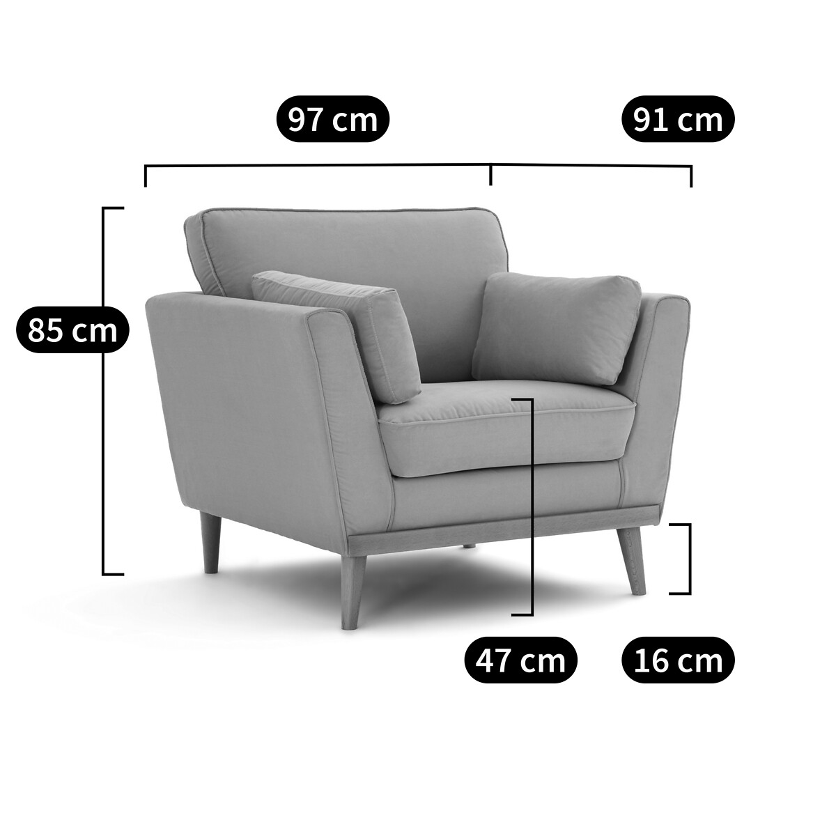 Fauteuil coton/lin, Tasie moutarde, LA REDOUTE INTERIEURS