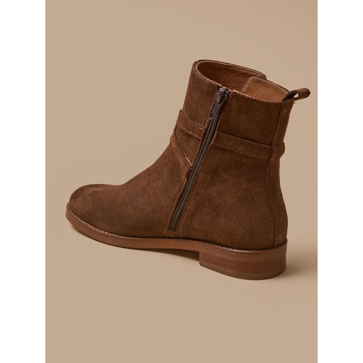 Boots cuir noisette, CYRILLUS