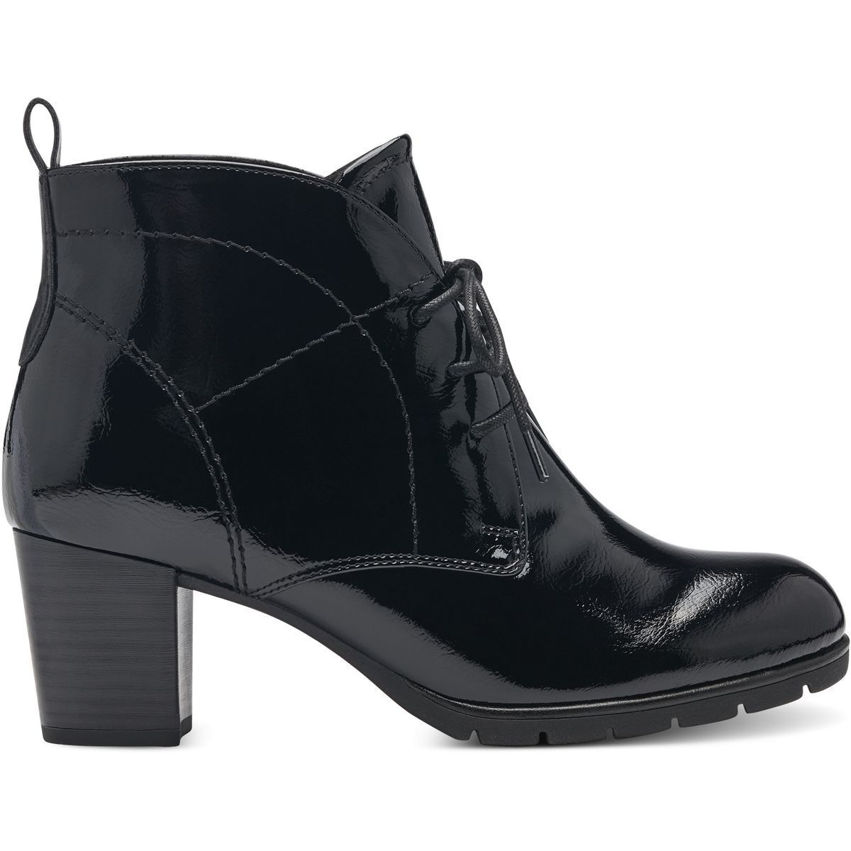 Bottine talon bloc noir laque, MARCO TOZZI