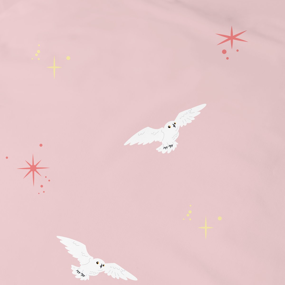Parure de lit imprimée 100% coton, LETTERS rose, HARRY POTTER