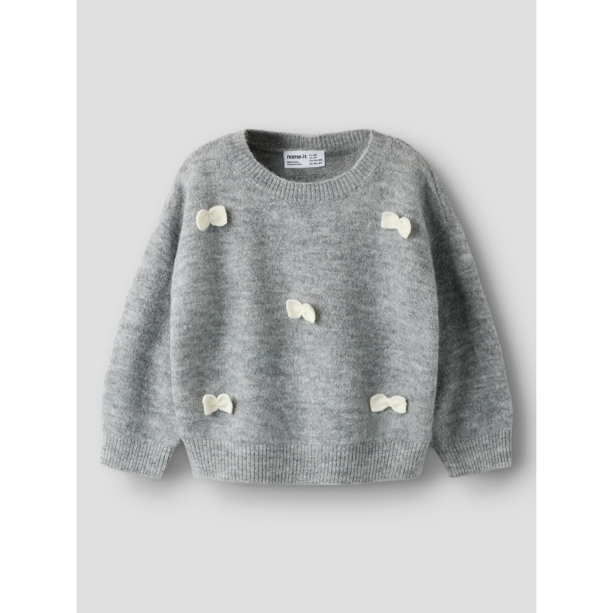 Pull En Maille gris - grey melange1, NAME IT