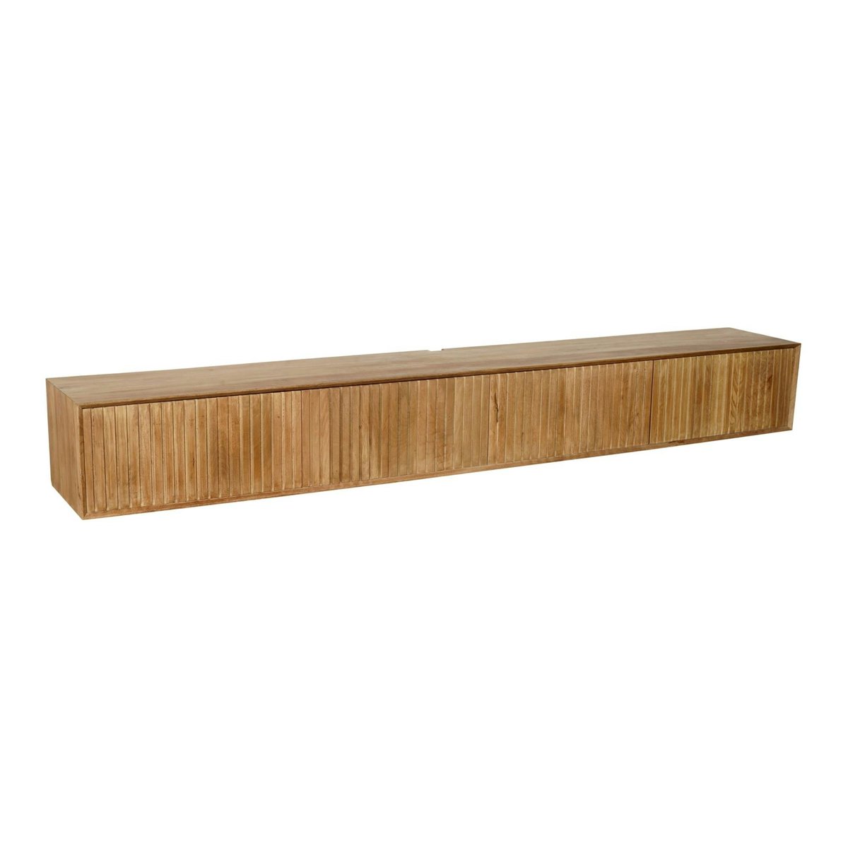 Meuble TV suspendu 240 cm 4 portes CORTINA bois, PIER IMPORT