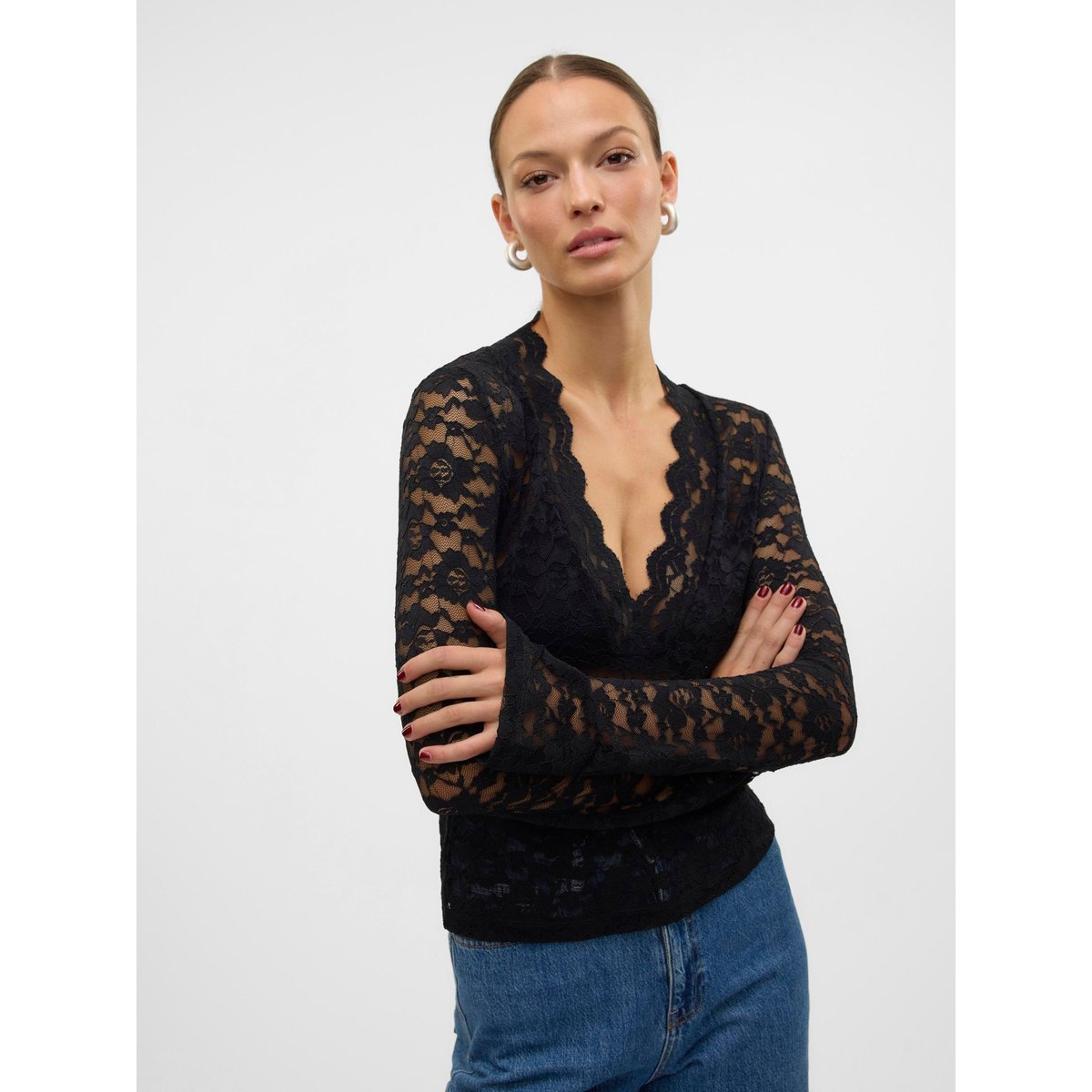 Top noire - black, VERO MODA