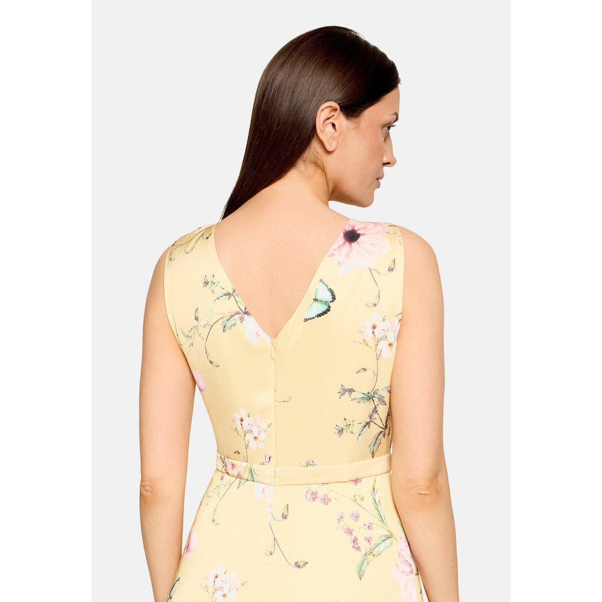 Robe de soirée à imprimé à fleurs yellow/rosé, VERA MONT