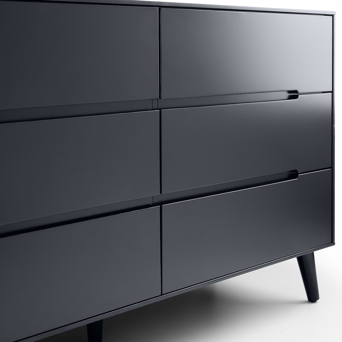 Anderson Wide Retro Chest of 6 Drawers charcoal, SO'HOME