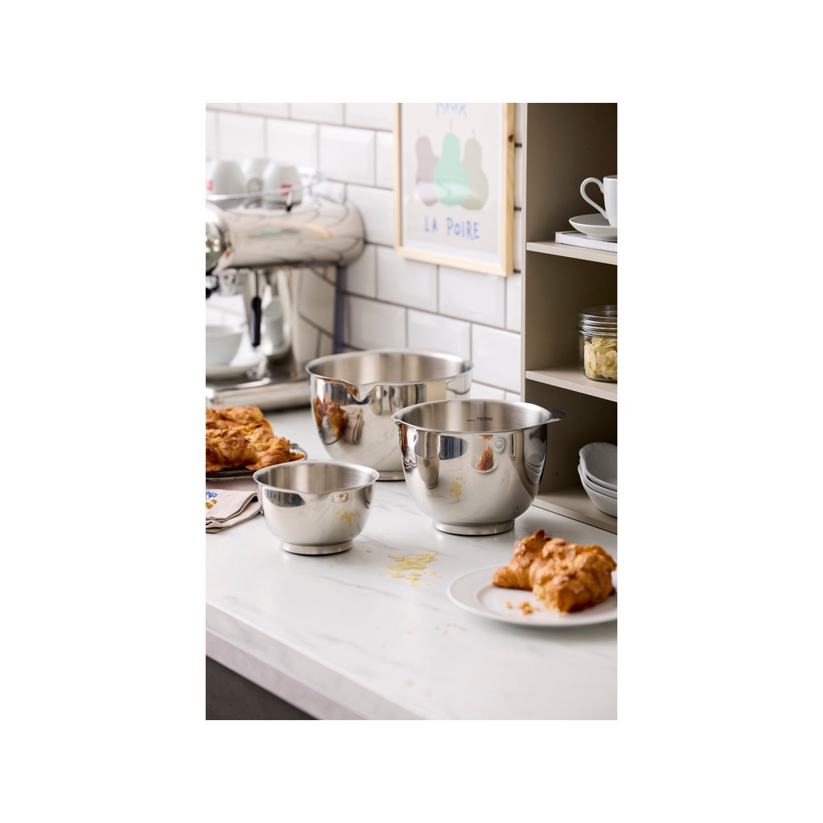 Set de 3 bols à mixer MARGRETHE acier, ROSTI