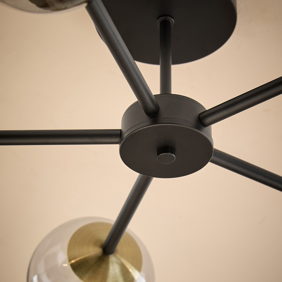 MADE.COM Globe 5-Light Semi-Flush Ceiling Light in Black matt black, MADE