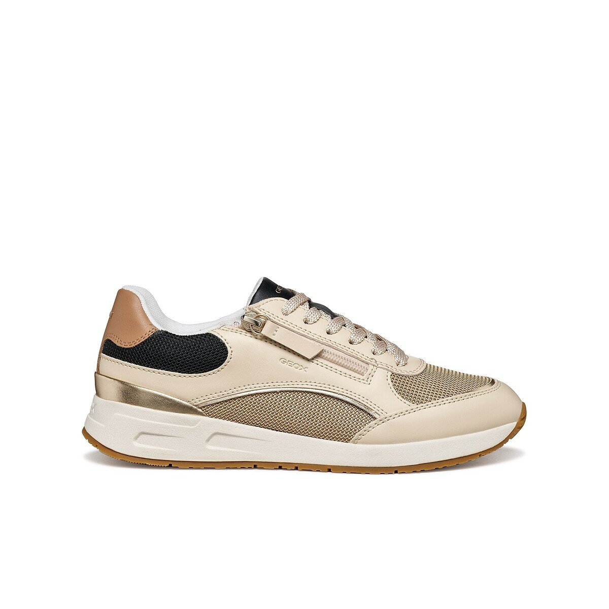 Sneakers traspiranti, BULMYA beige/nero, GEOX
