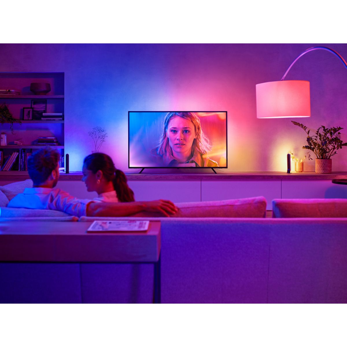 Ruban LED Play Gradient TV75'' White&Color Ambianc couleur unique, PHILIPS HUE