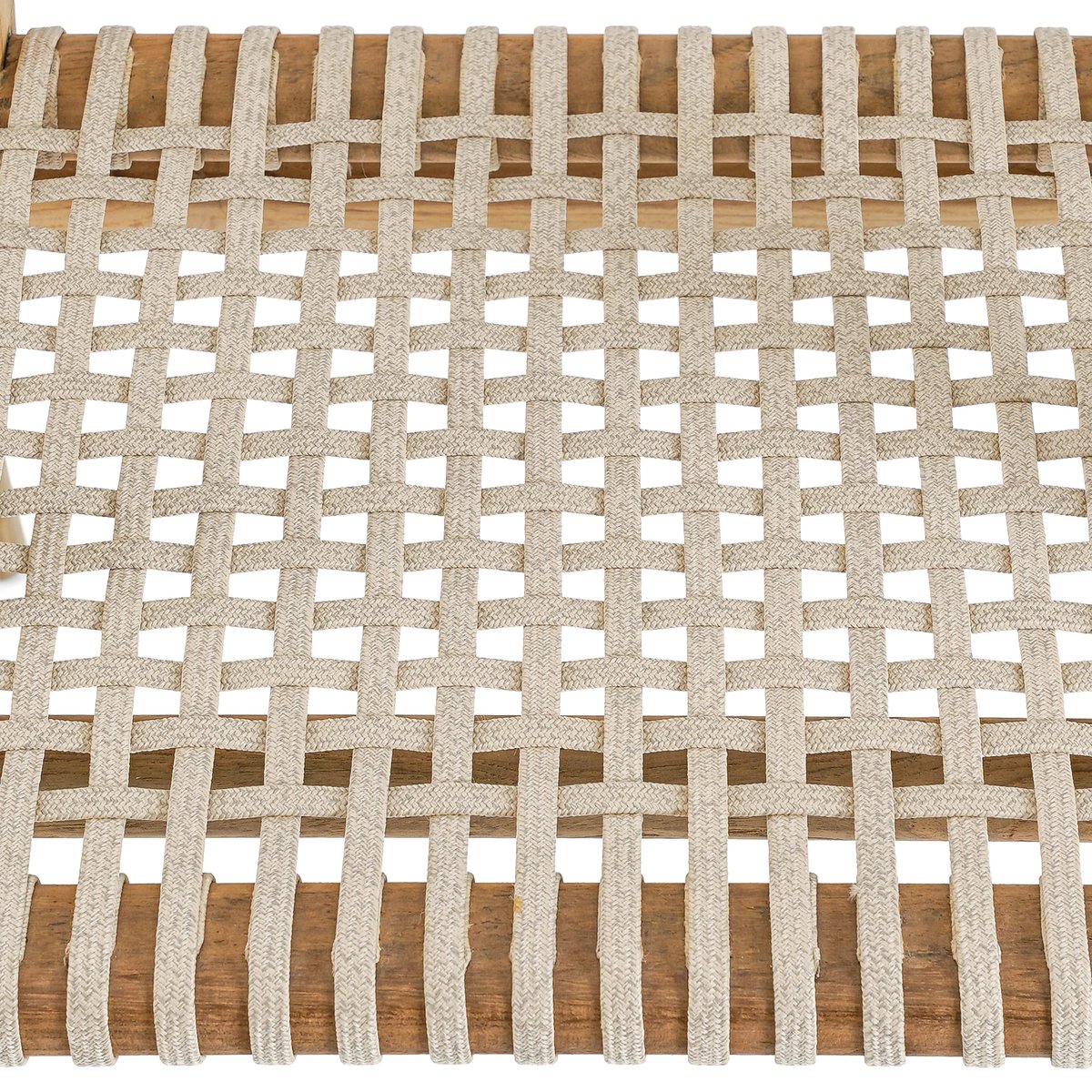 Chaise en teck récupéré TRIKERI beige, BAZAR BIZAR