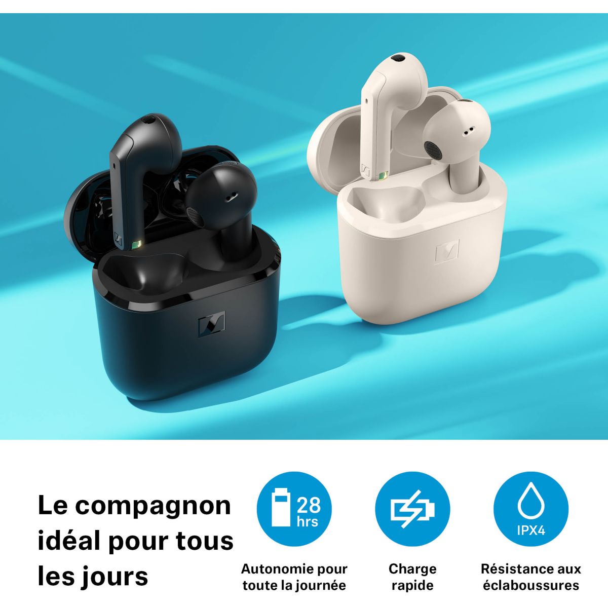 Ecouteurs Accentum Open Creme couleur unique, SENNHEISER