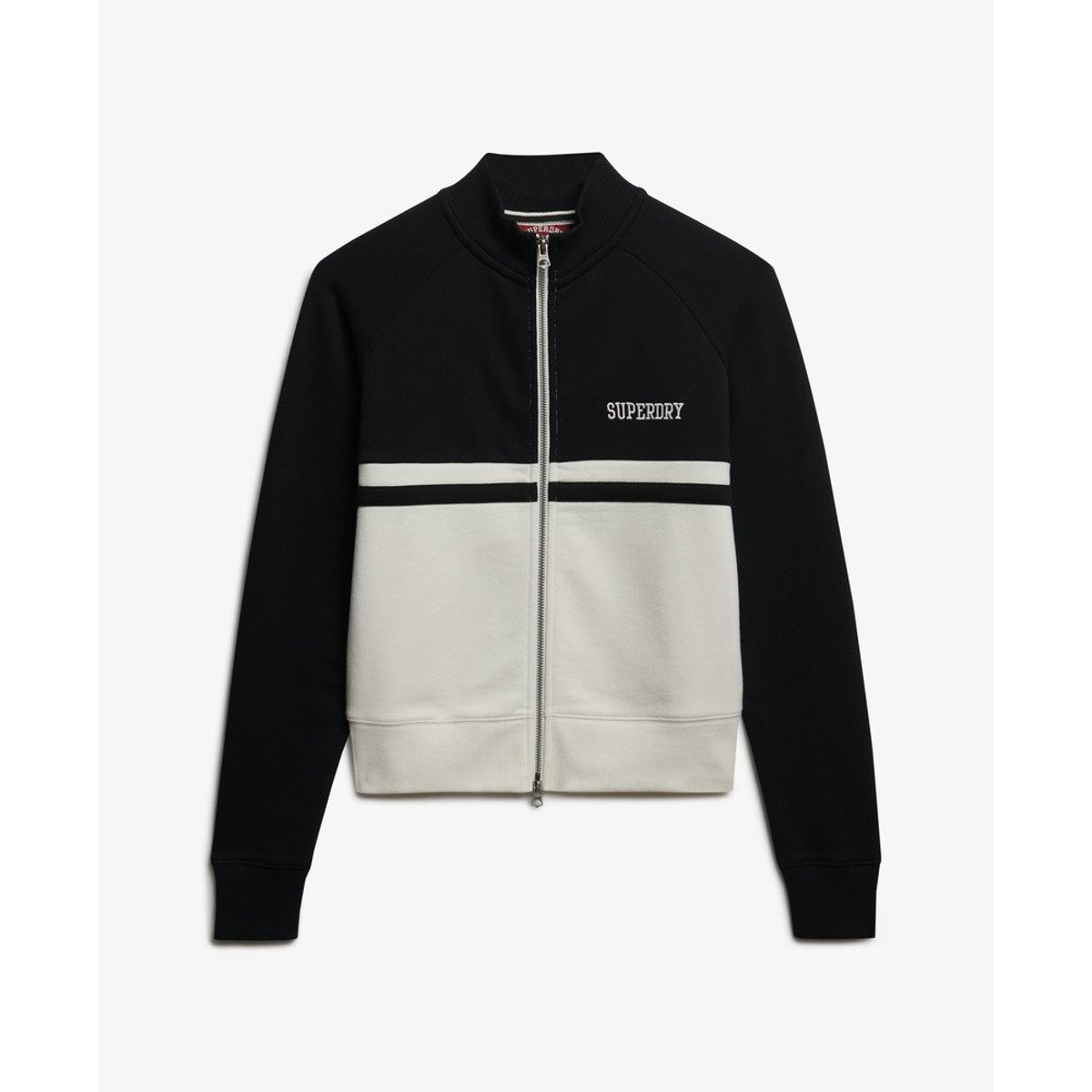 Athletic Essentials Sweat Zippé noir, SUPERDRY