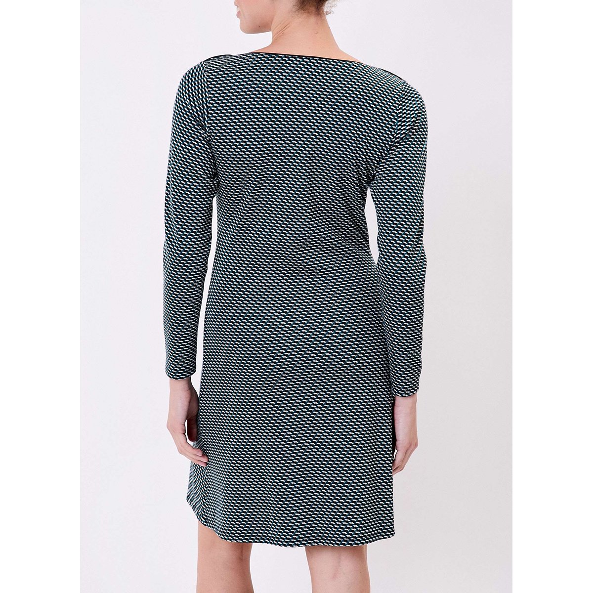 Robe ajustée maille jacquard bio CARLA bleu, PRINCESSE NOMADE