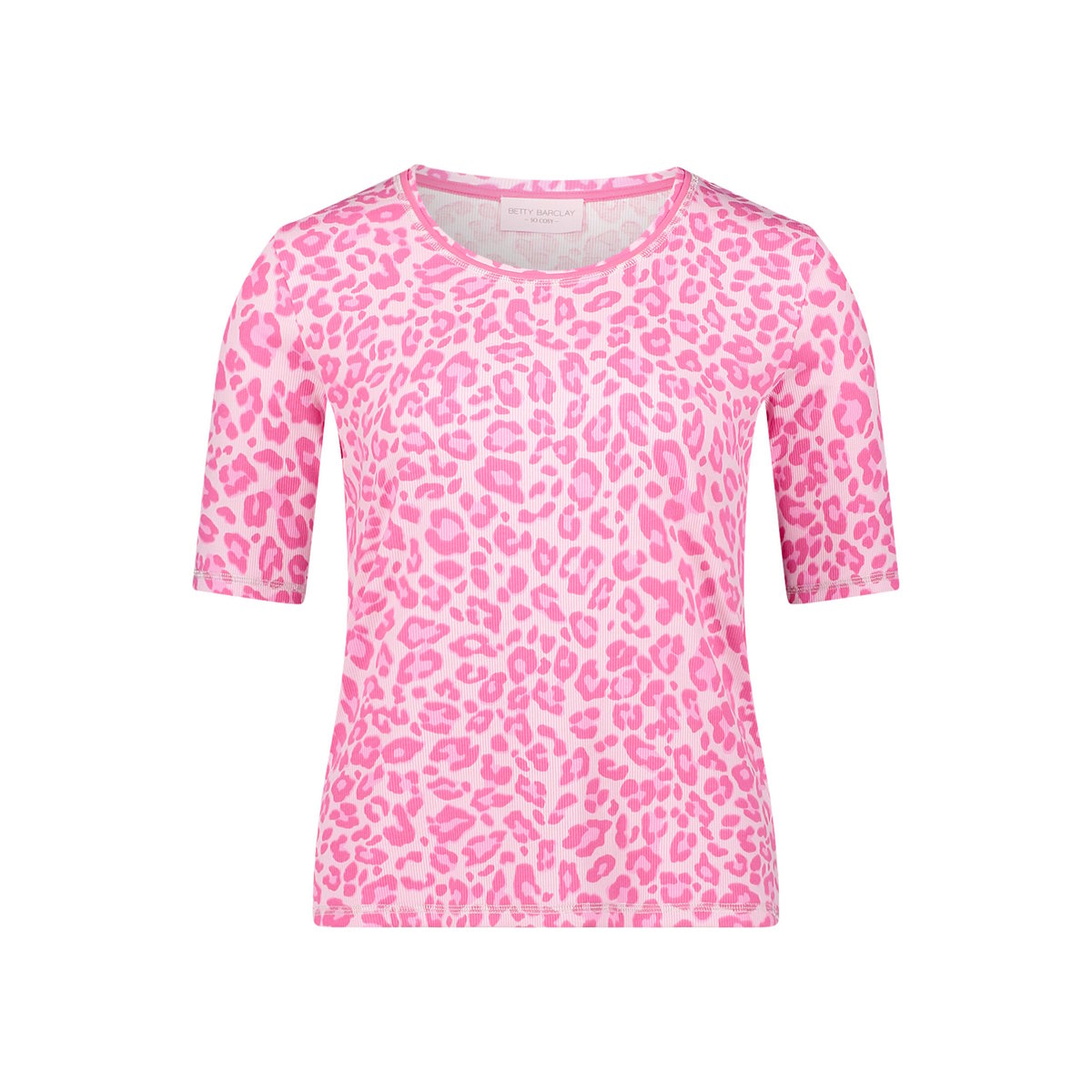 T-shirt basique de texture côtelée rosé/pink, BETTY BARCLAY