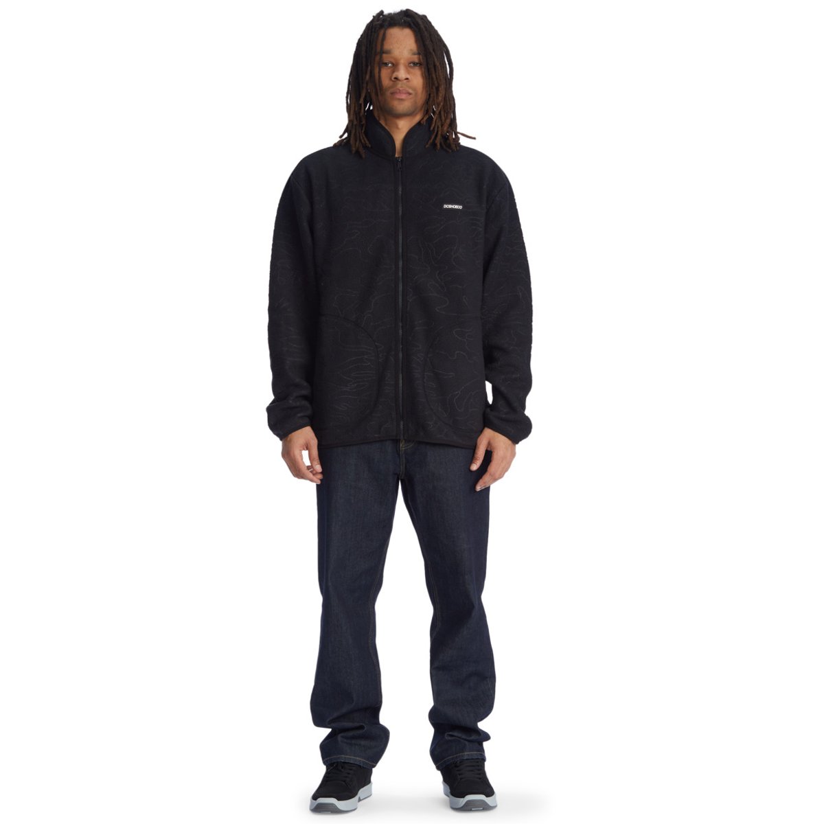 Polaire zippée OUTSIDER. multi black outline camo, DC SHOES
