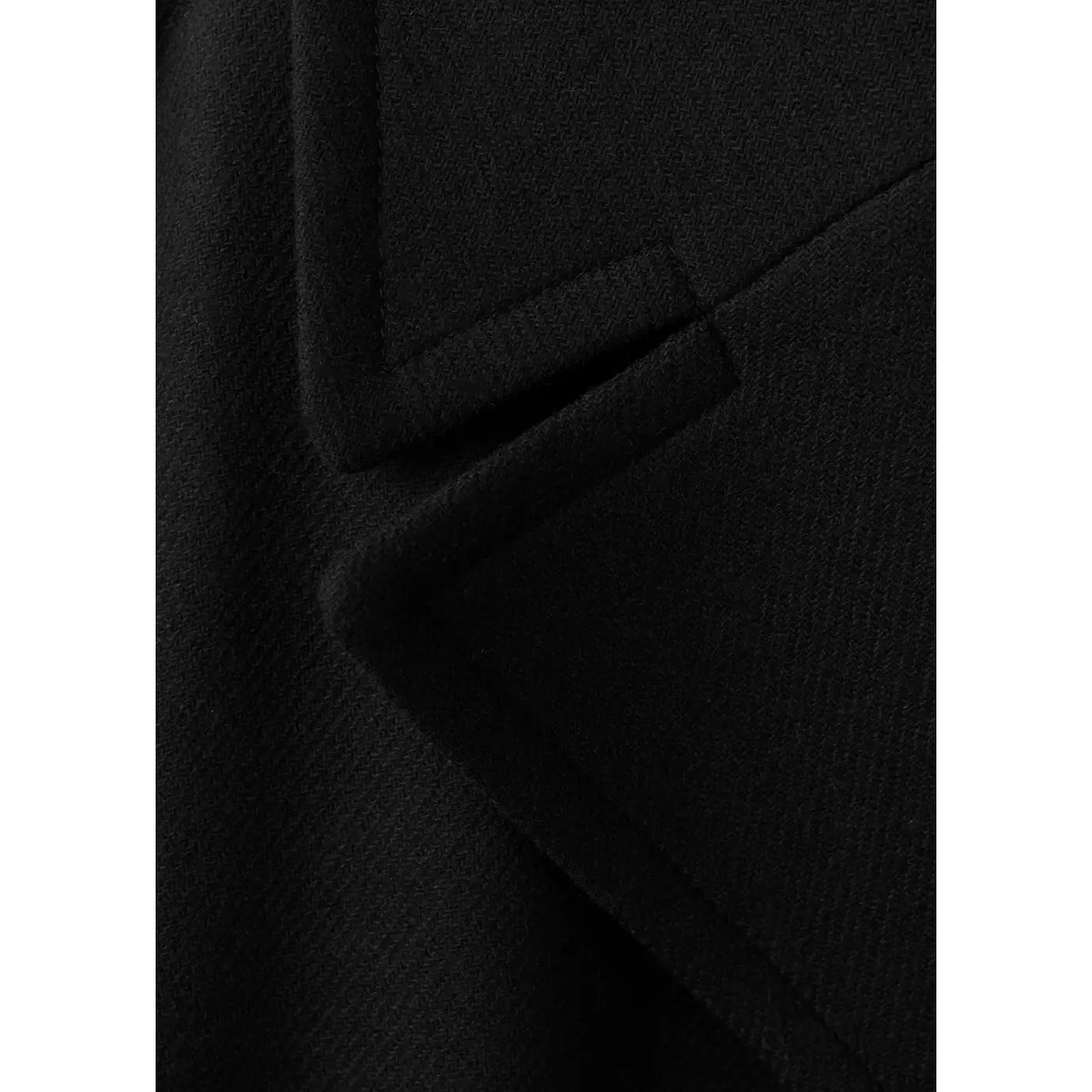 Manteau laine Manteco ceinture noir, MANGO