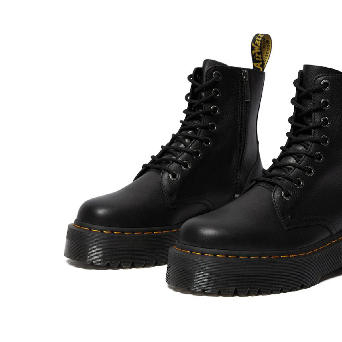 Botas com plataforma Jadon III, em pele, Pisa preto , DR. MARTENS