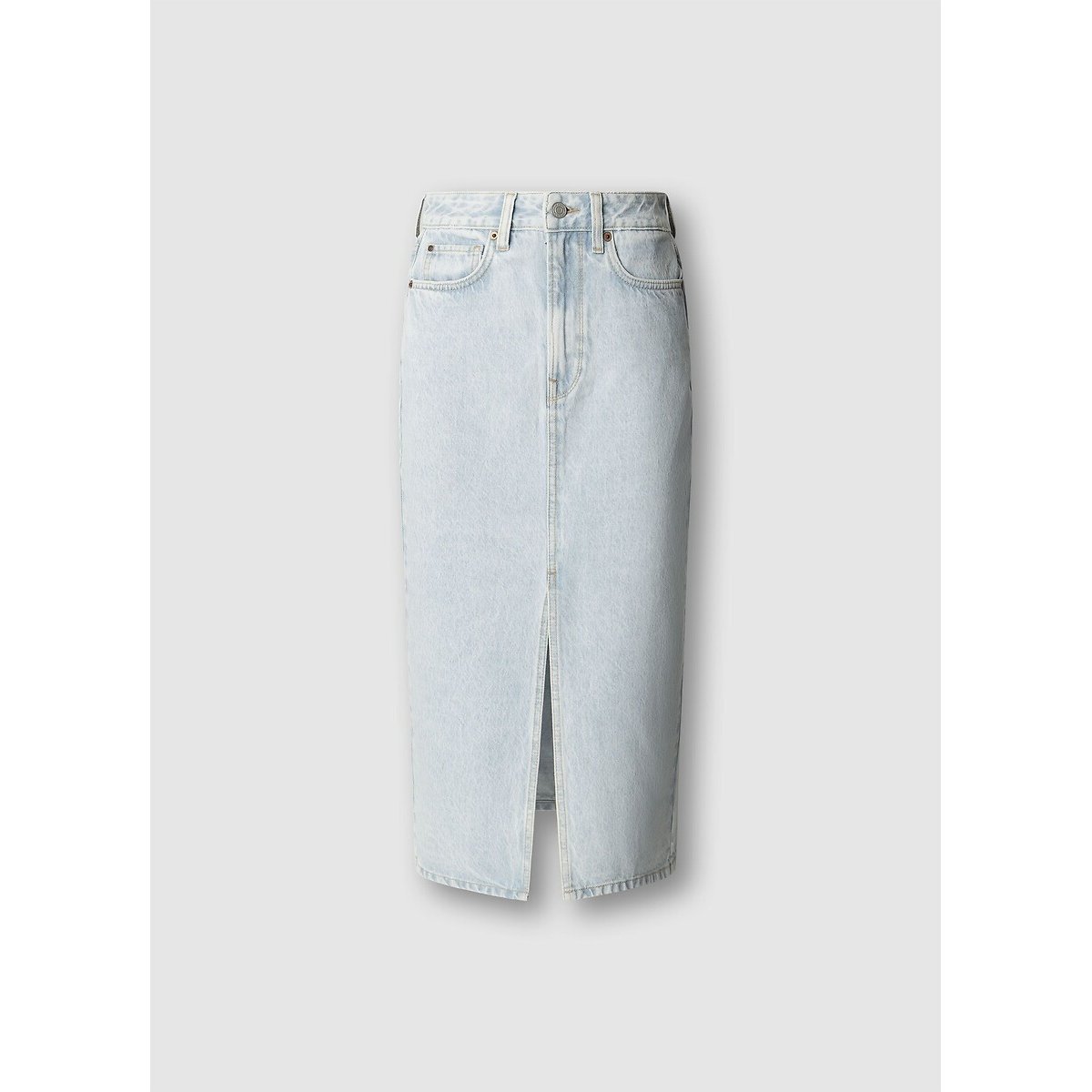 Jupe droite, en denim vintage stripe, PEPE JEANS