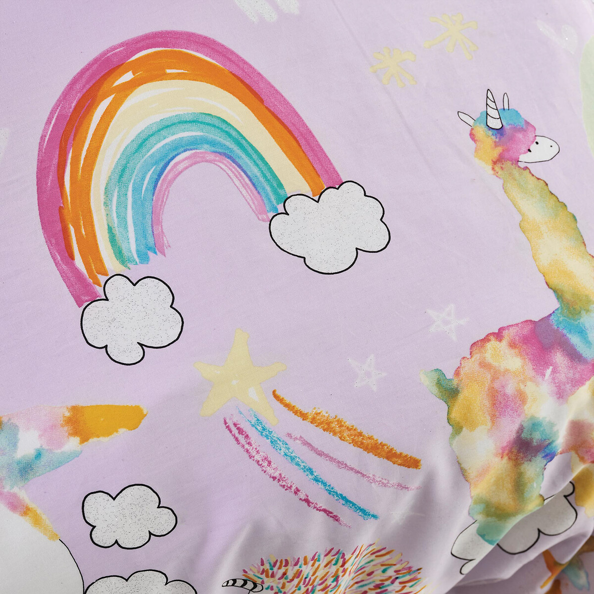 Unicorniverse Kids 100% Cotton Duvet Cover and Pillowcase Set multi-coloured, LINEN HOUSE KIDS