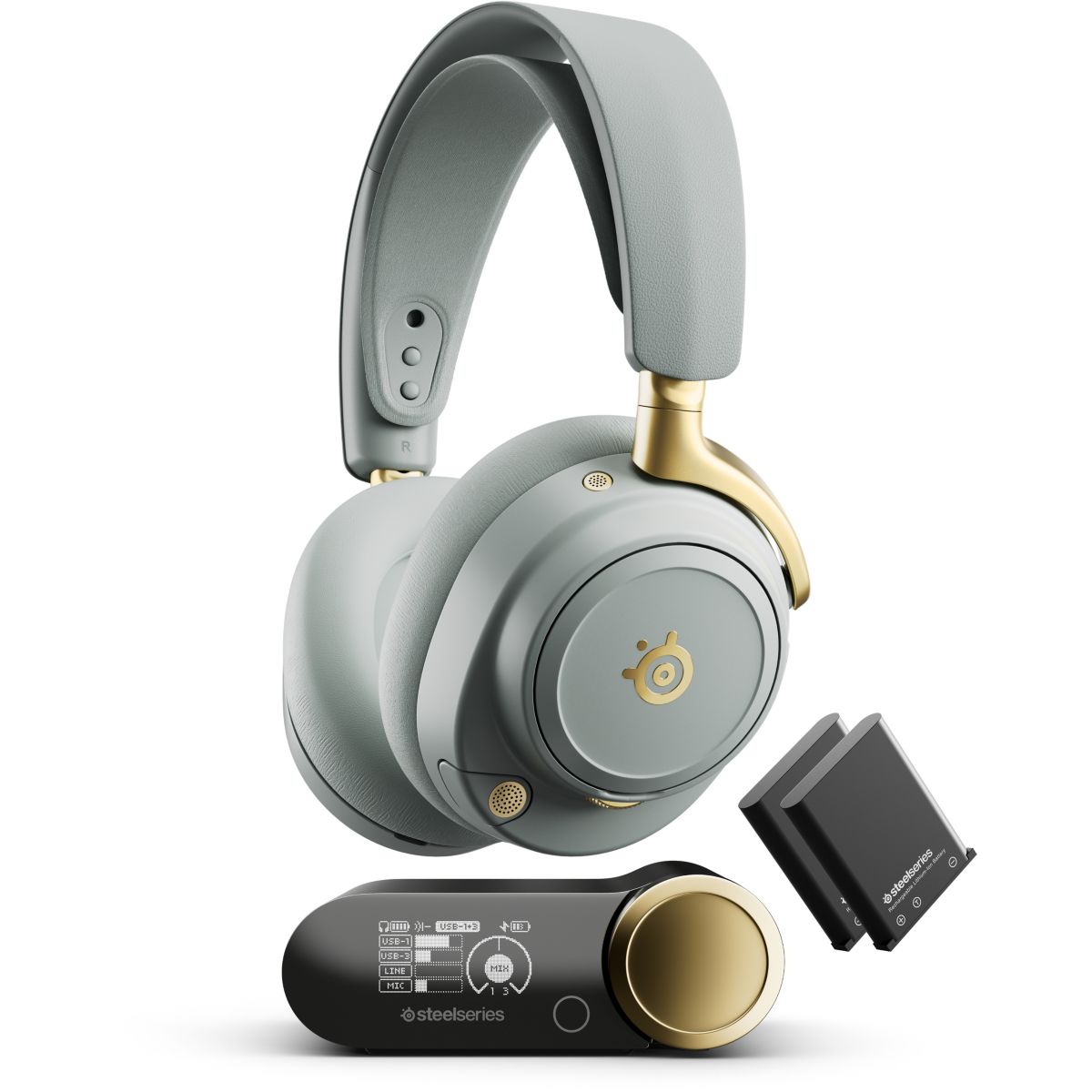 Casque gamer Arctis Nova Elite Gold Sage couleur unique, STEELSERIES