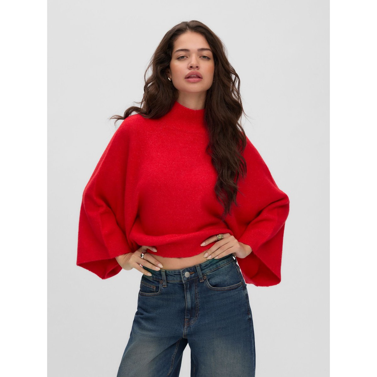 Pull En Maille high risk red 1, VERO MODA