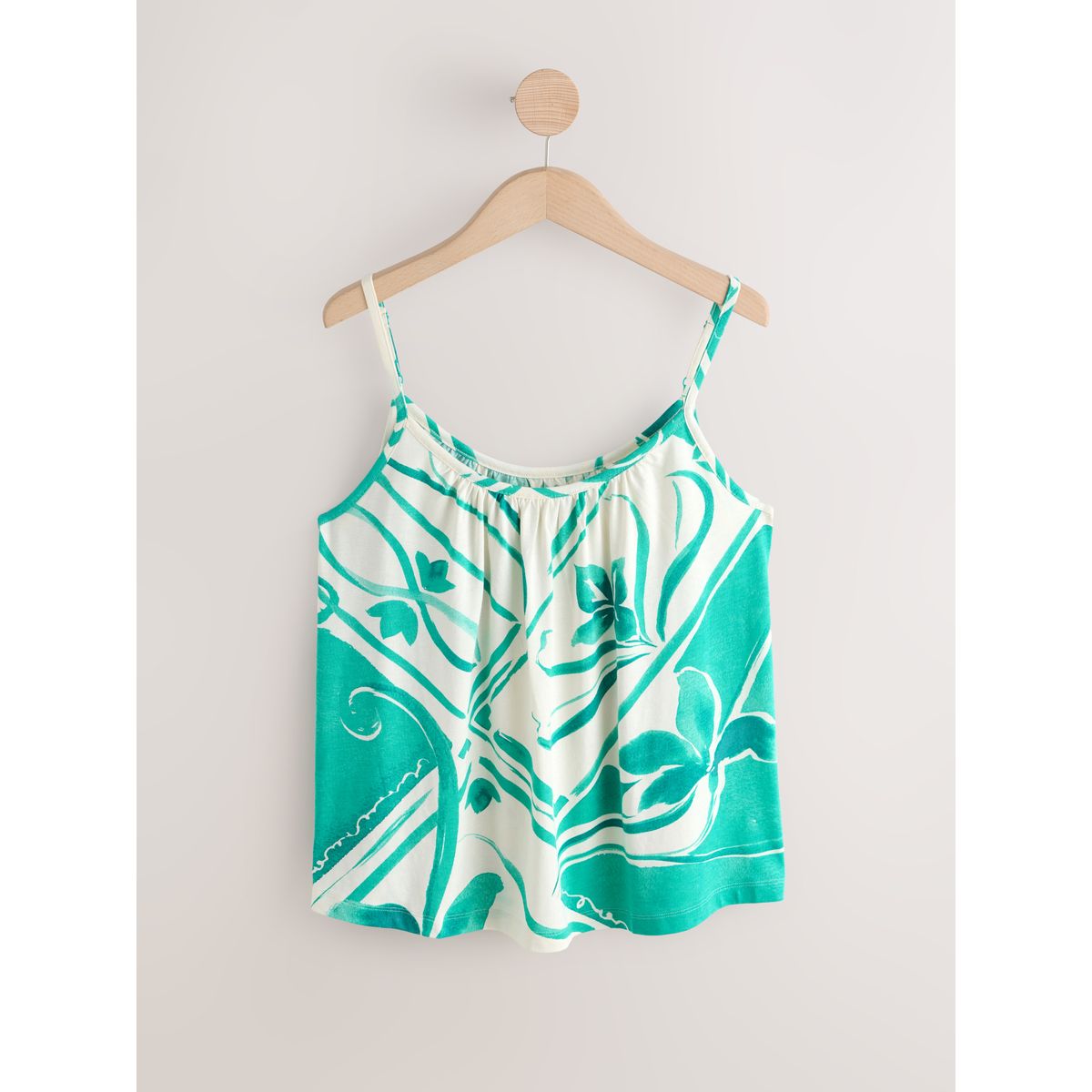 Débardeur en modal tencel™ mélangé imprimé floral bleu sarcelle/écru, NEXT