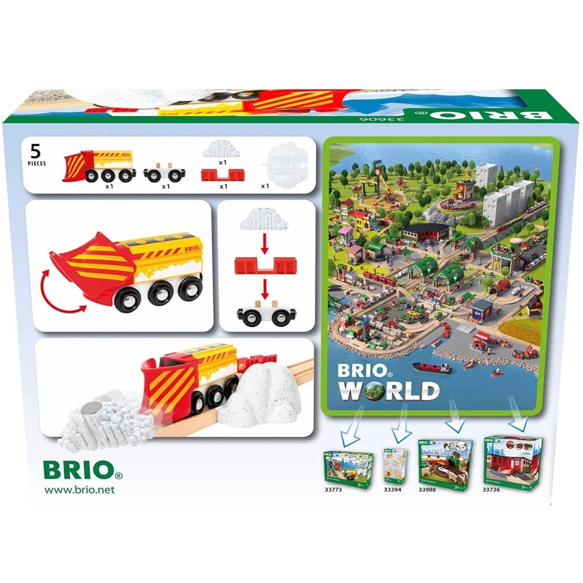 Locomotive chasse neige rouge, BRIO