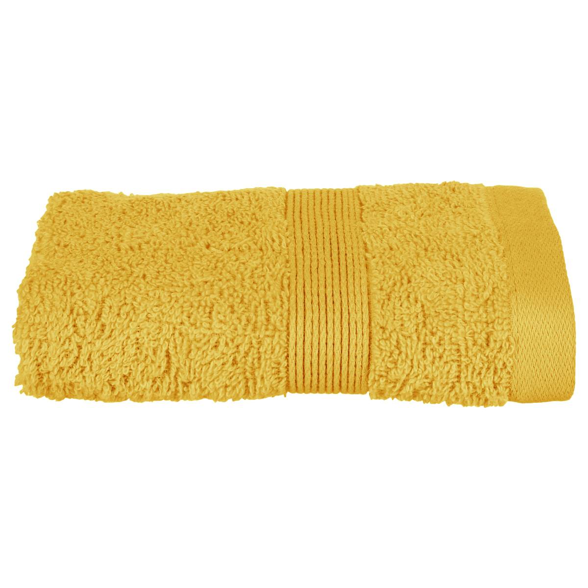 Serviette invité en coton ESSENTIEL jaune, ATMOSPHERA