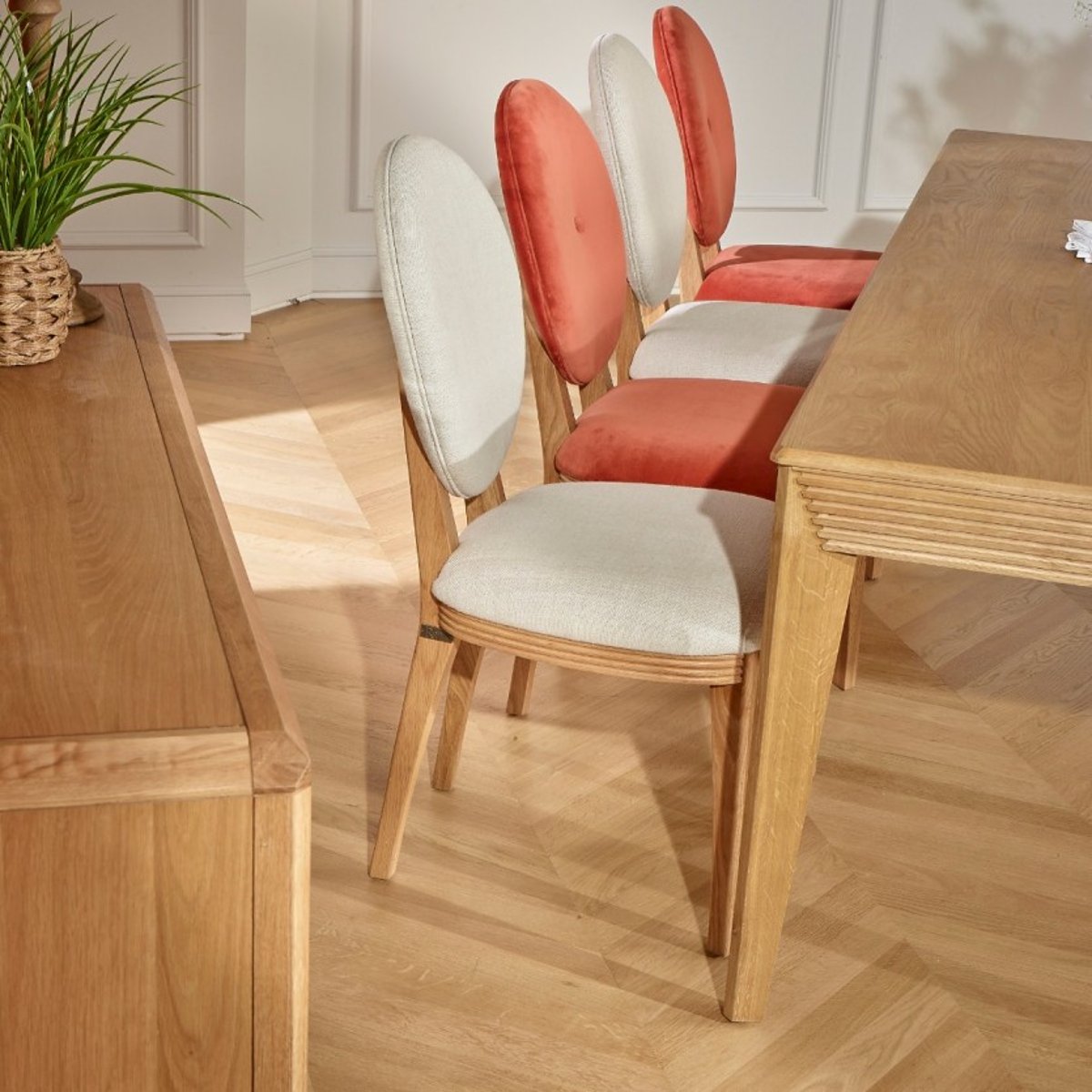 Table rectangulaire en chêne, 10 couverts TAYLOR teinte claire, ROBIN DES BOIS