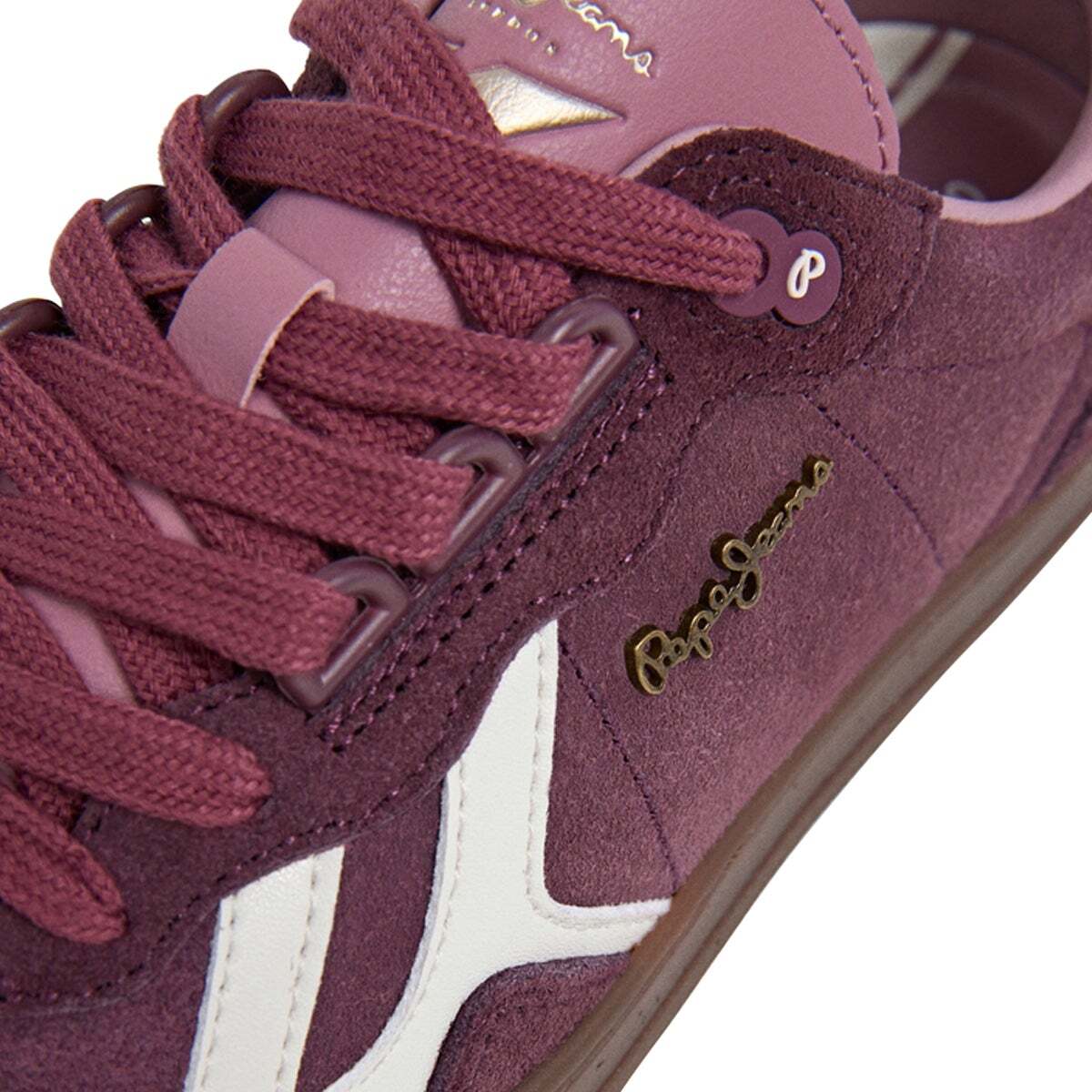 Ball - Baskets En Daim À Semelle Cupsole violet vin, PEPE JEANS