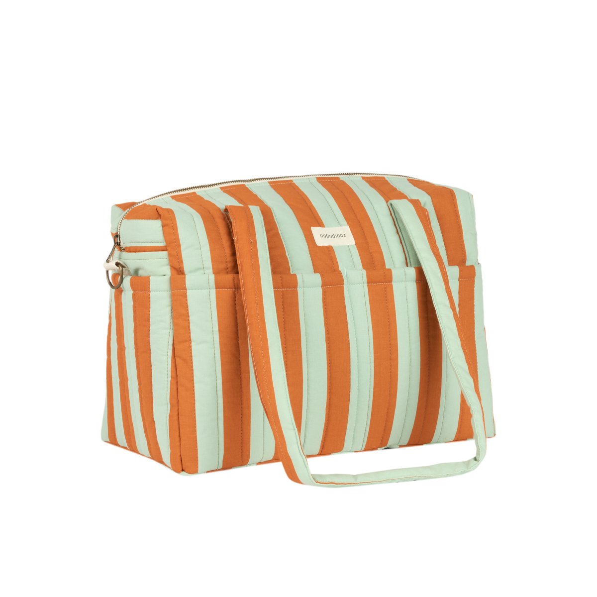 Sac pour poussette STORIES Édition limitée rayures oranges, NOBODINOZ