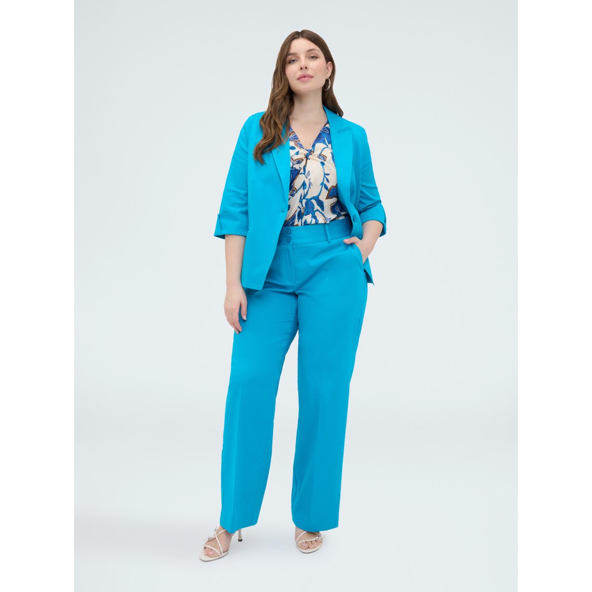 Blazer à revers light - blue, FIORELLA RUBINO