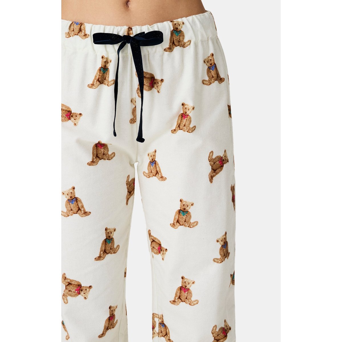 Pyjama boutonné en coton imprimé Old Teddy ivoire, ARTHUR