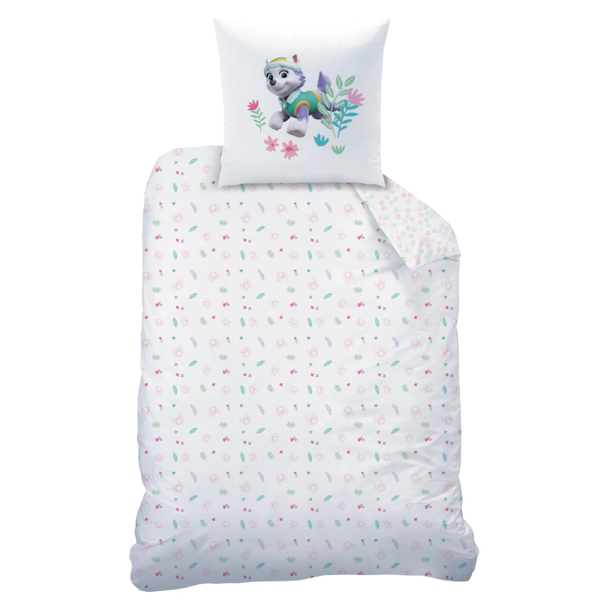 Parure de lit imprimée 100% coton, PARADISE blanc, PAT PATROUILLE