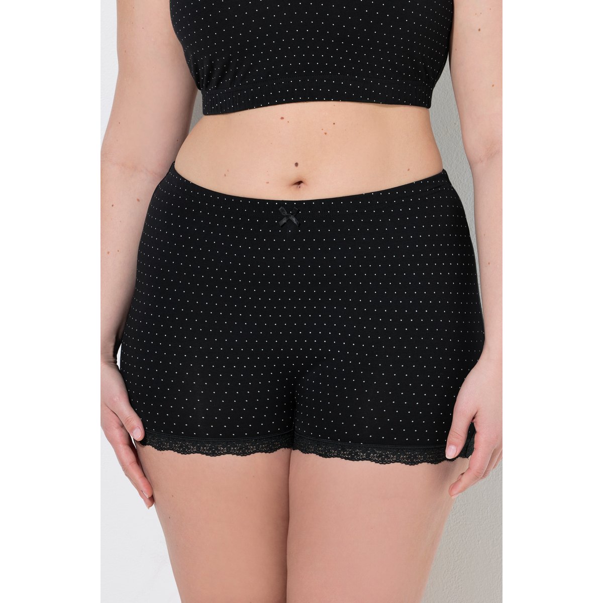 Lot de 3 shorties, pois/uni noir, ULLA POPKEN