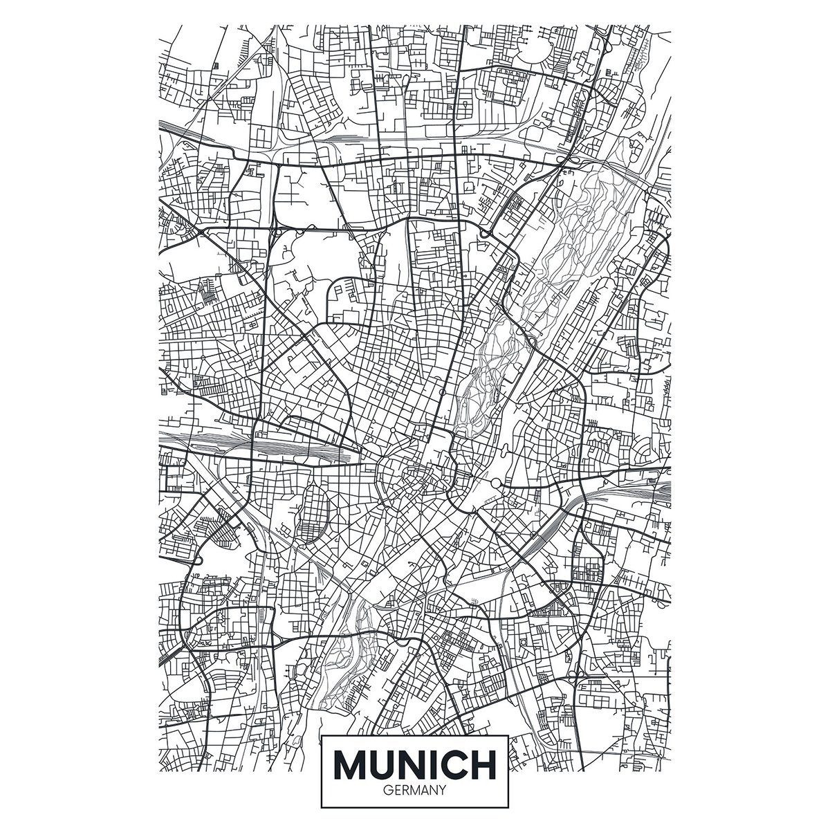 Tableau munich germany tableau alu dibond, HEXOA