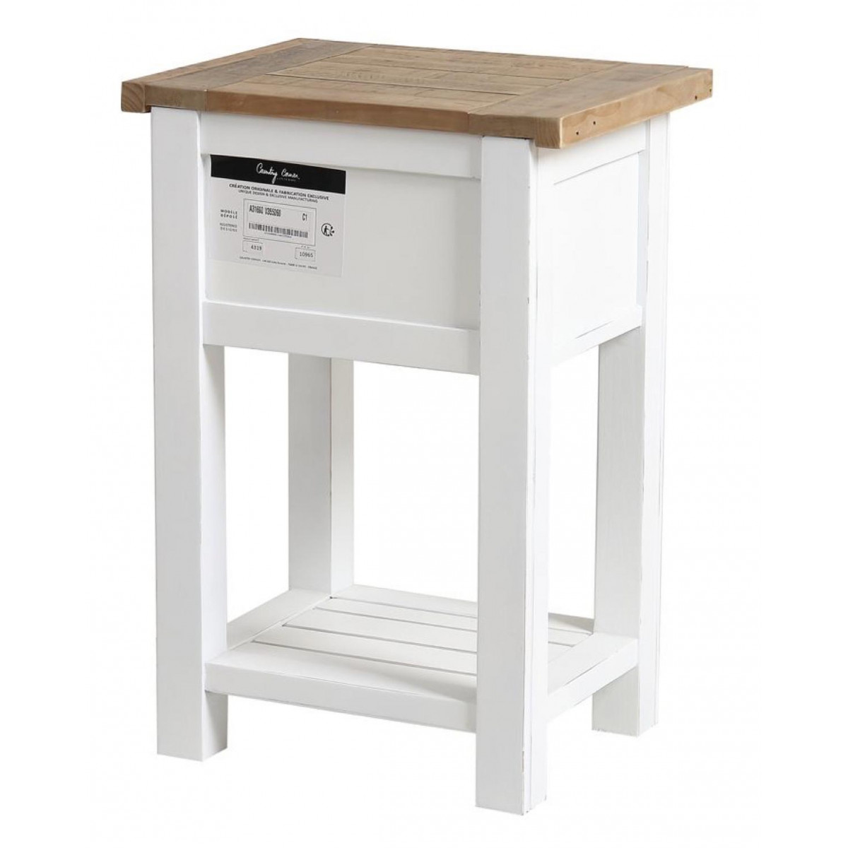 Table de chevet 1 tiroir - RIVAGES blanc, INTERIOR'S