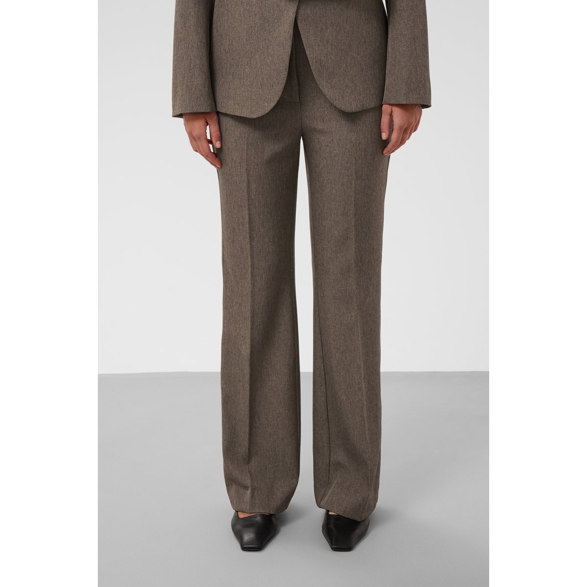 Pantalon de costume marron walnut melange, SOAKED IN LUXURY