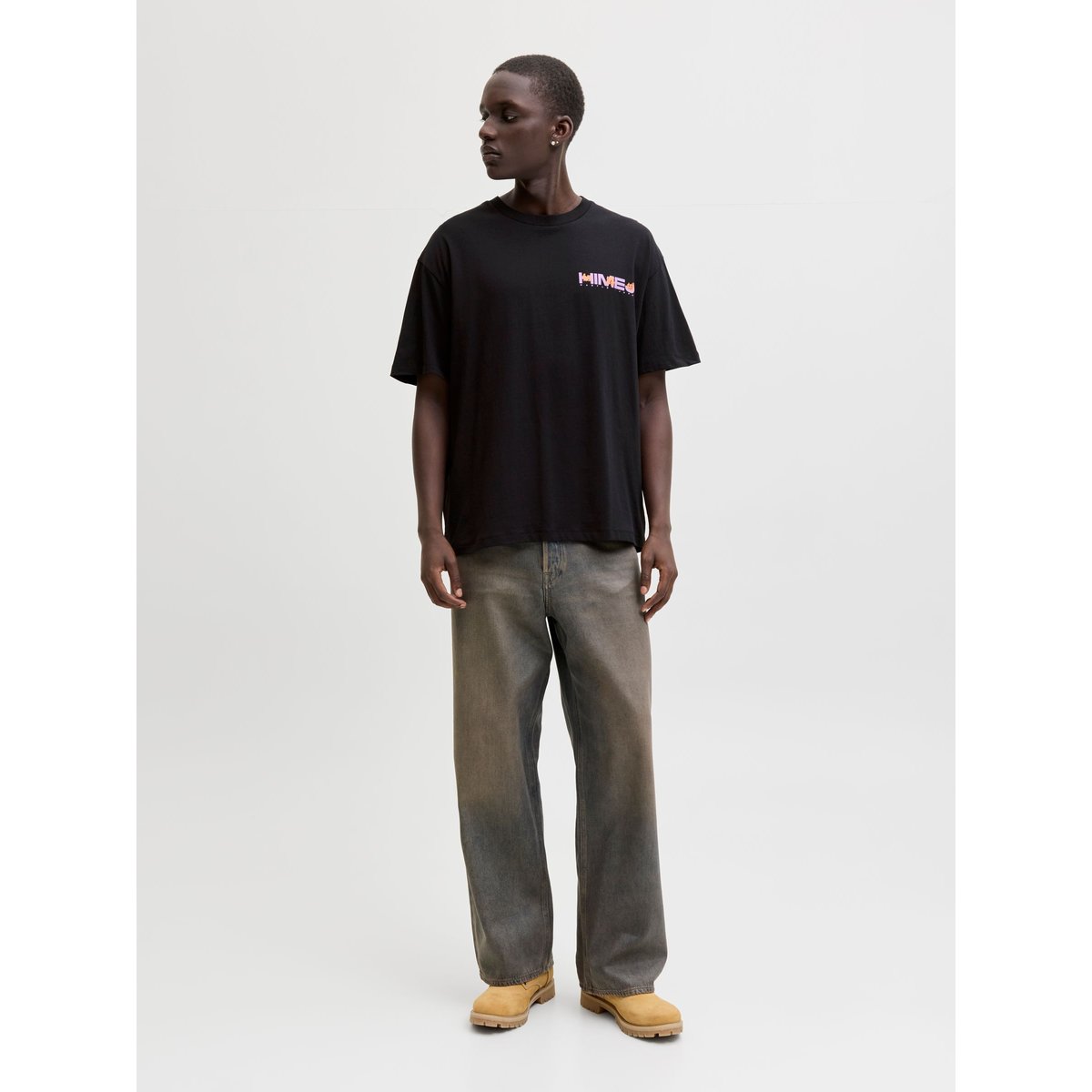 T-Shirt noire - black, JACK & JONES