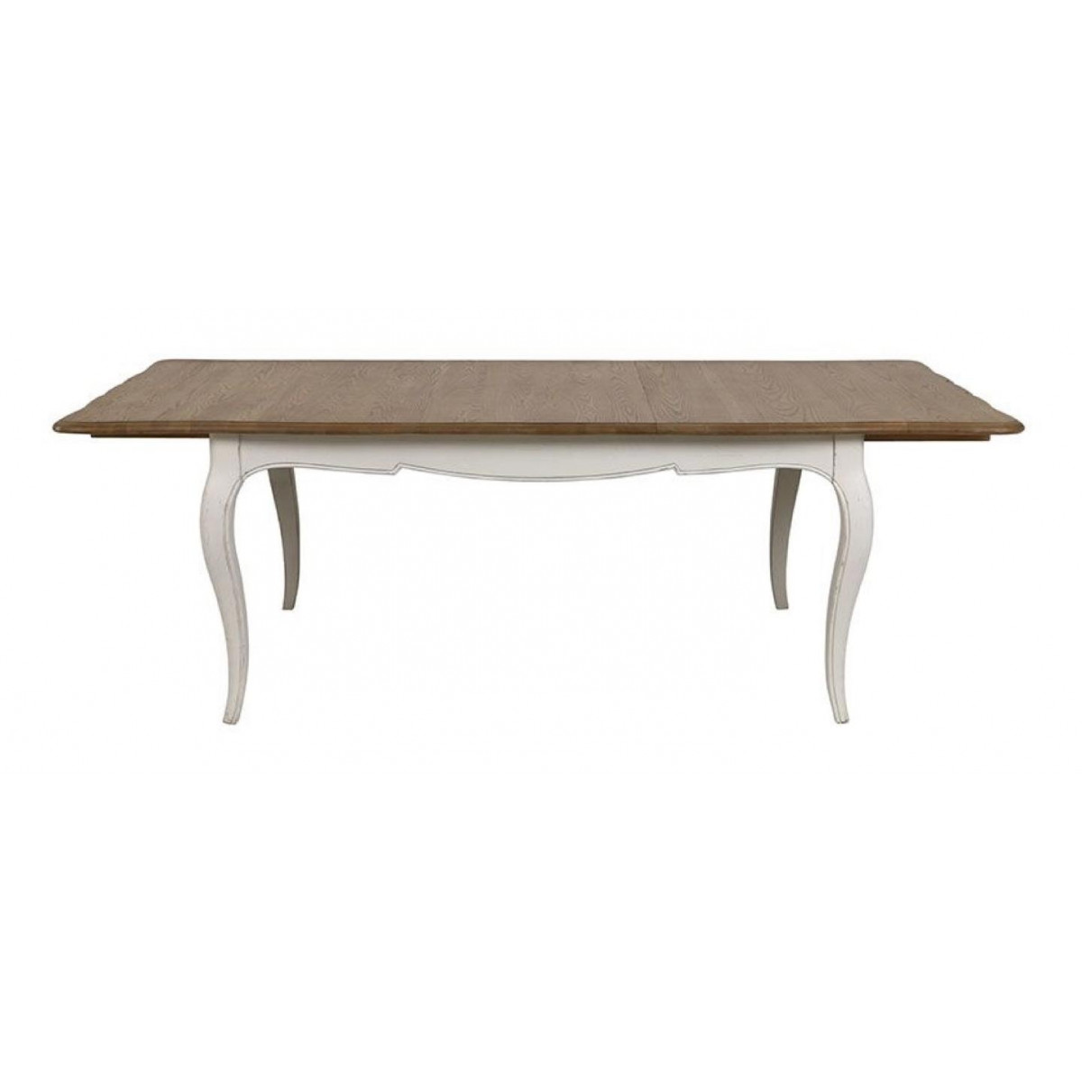 Table rectangulaire extensible - MANOIR blanc, INTERIOR'S