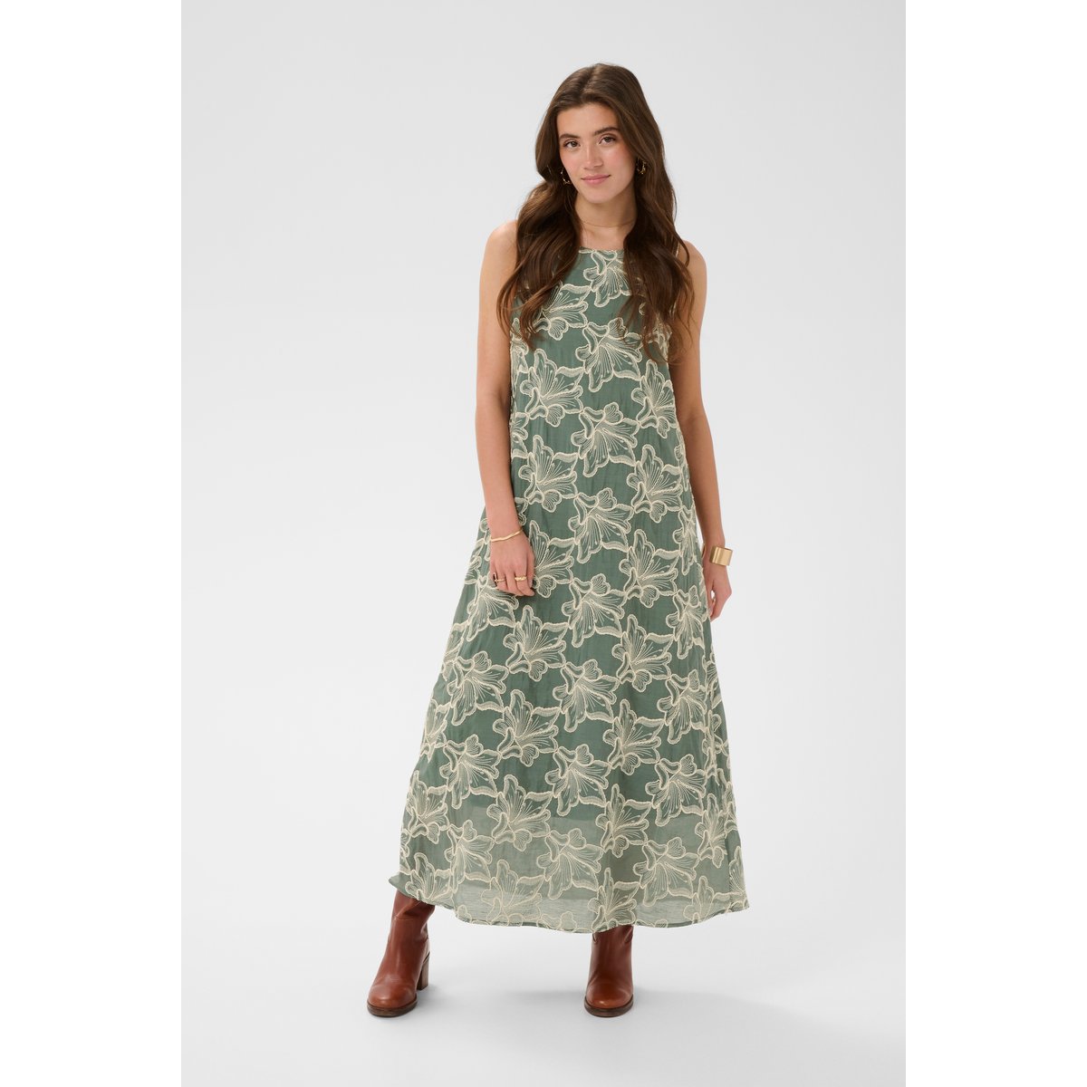 Robe vert mulled basil, CREAM