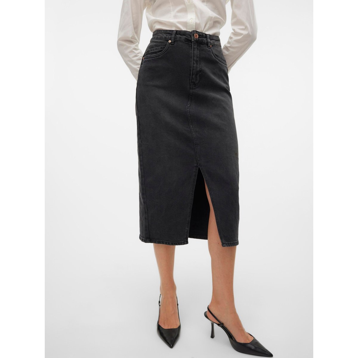 Jupe En Denim black 1, VERO MODA