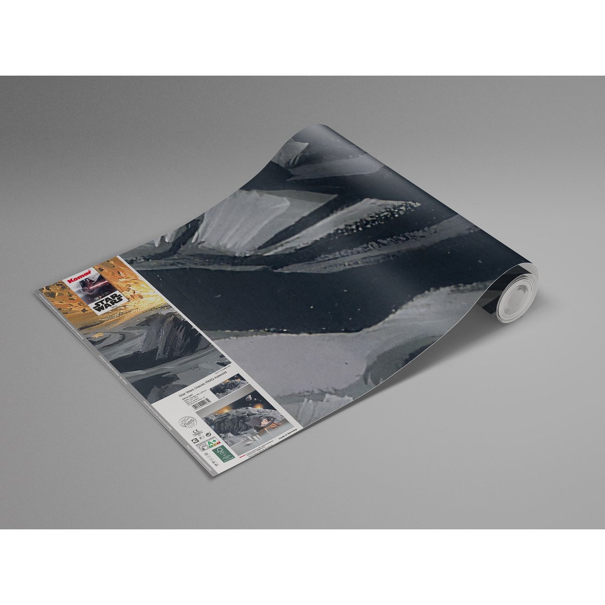Papier peint Komar - Star Wars Classic RMQ Asteroid - 500 x 250 cm gris, HEXOA