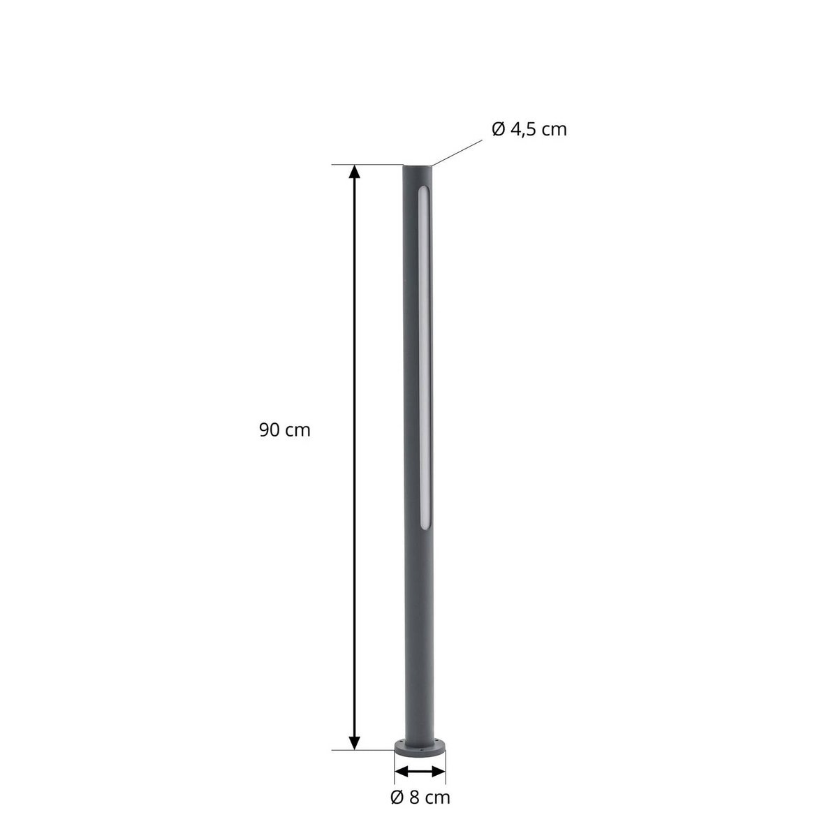 Luminaire extérieur en aluminium moderneLED anthracite, blanc, LINDBY