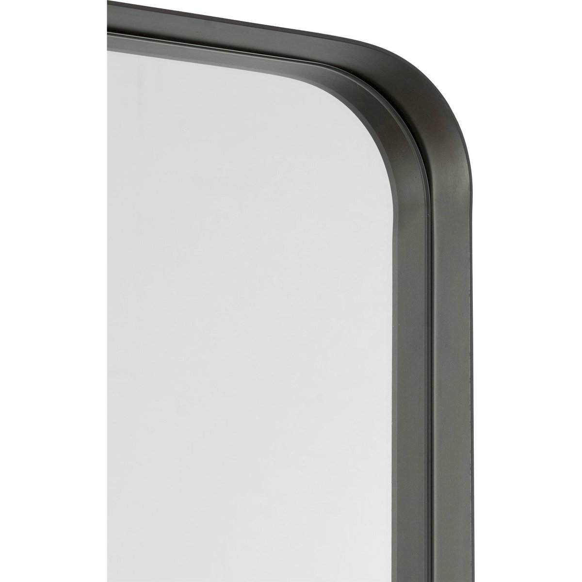 Miroir mural rectangulaire style industriel noir métal marron foncé, RECOLLECTION