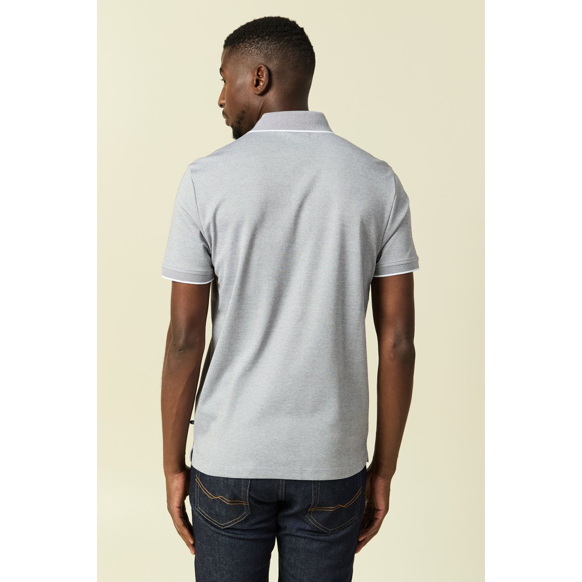 Polo manches courtes gris foncé, BONOBO