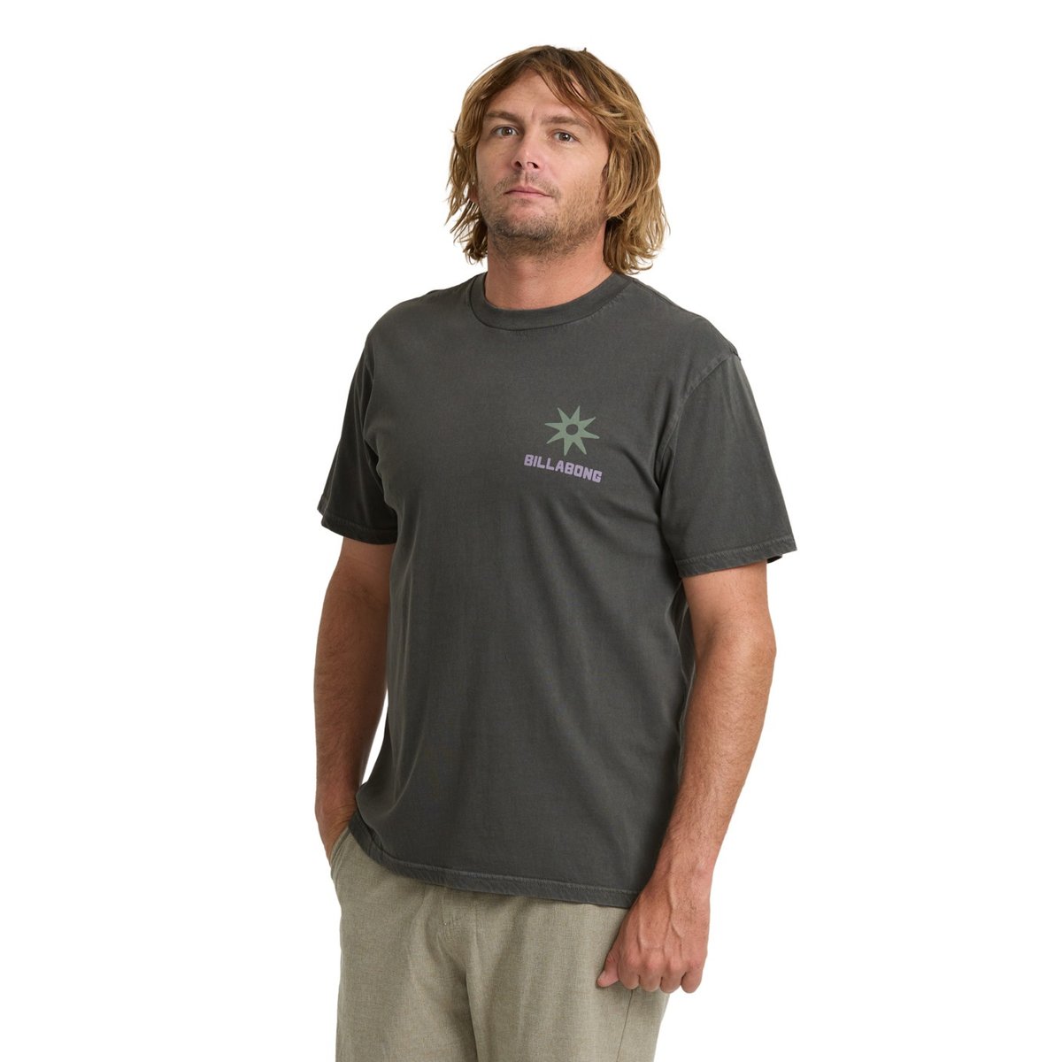 T shirt manches courtes RAKE PREMIUM marron raven, BILLABONG