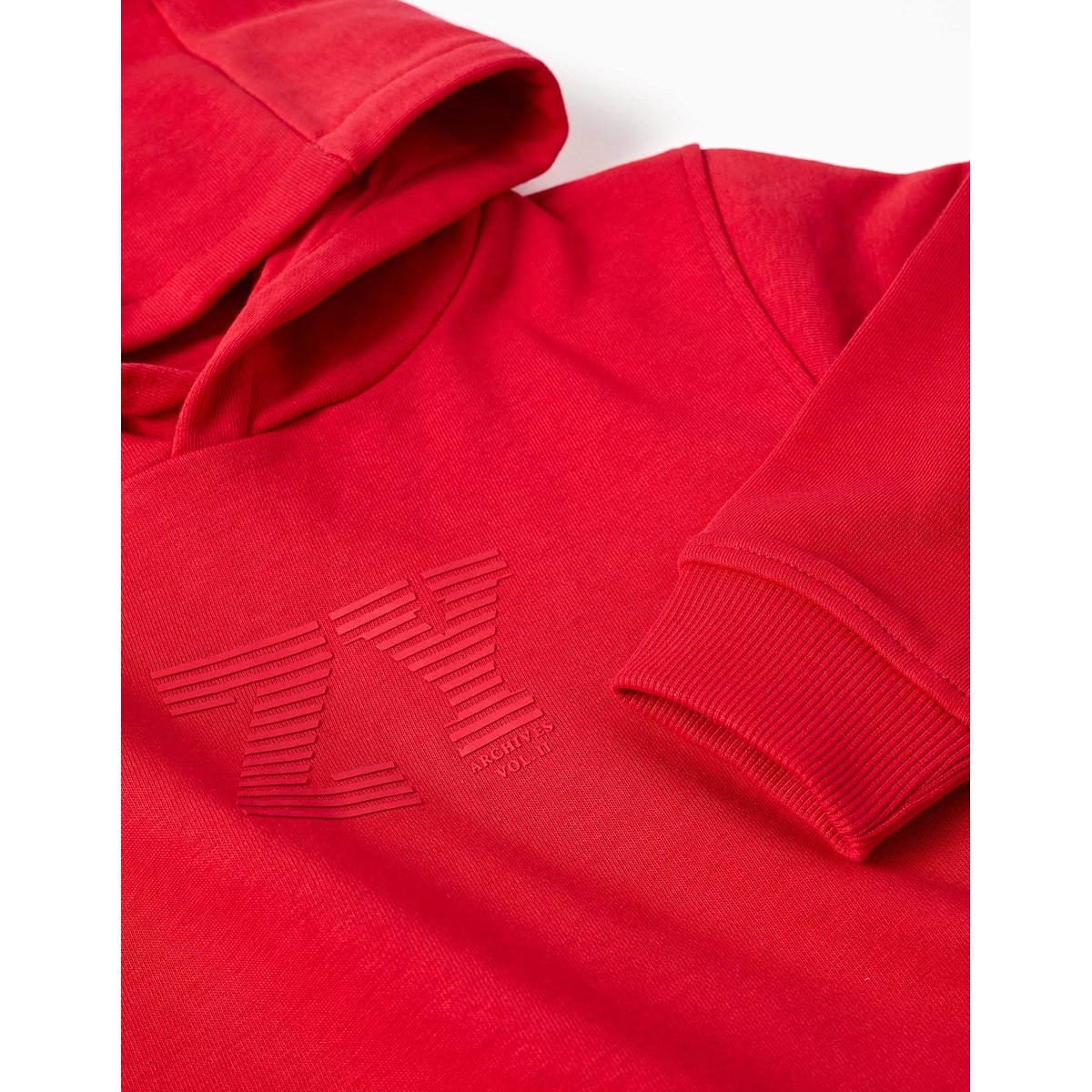 Sweat à capuche avec broderie en bouclettes ZY rouge, ZIPPY